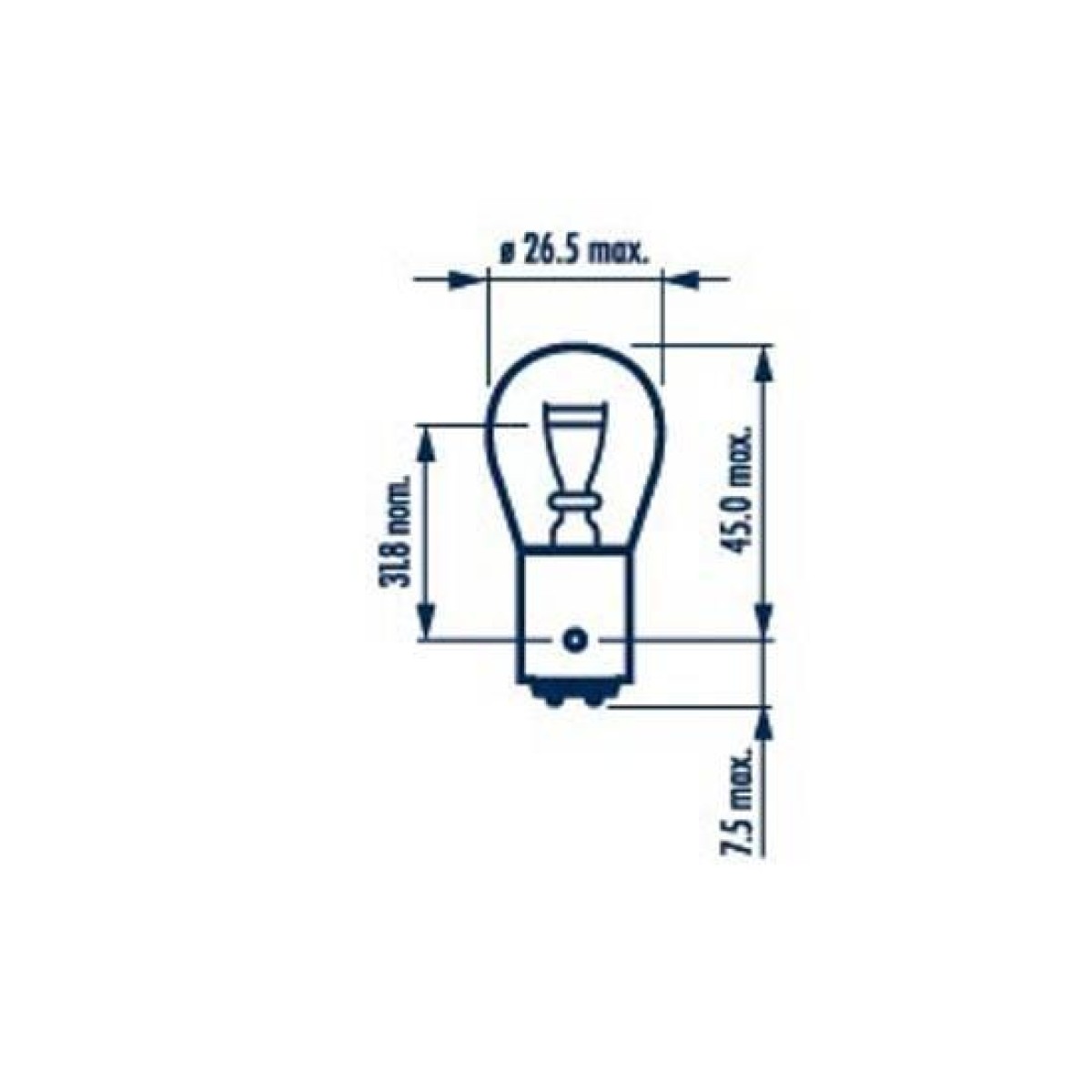 Автолампа P21/5W 24V 21/5W BA15d Standard