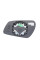 Скло дзеркала Ford Fiesta V/Focus II/Fusion/Mondeo III 03-12 (R)