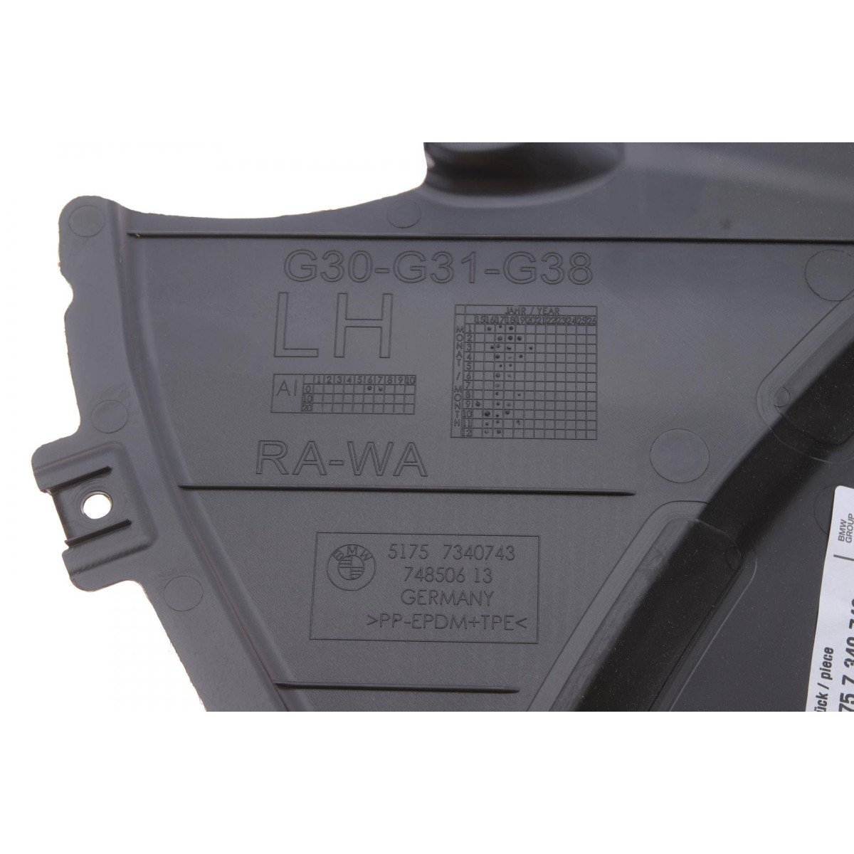 Захист арки колеса (переднього) BMW 5 (G30/F90) 16- (L)