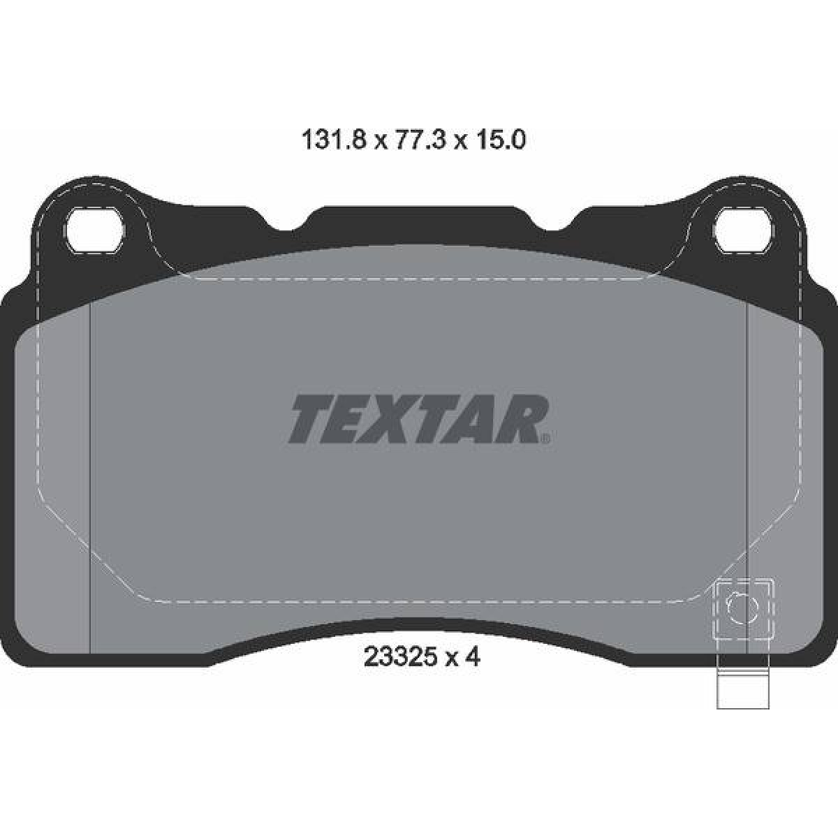 Колодки гальмівні (передні) Tesla Model S/X 13- (Brembo) (131.8x77x.3x15) Q+