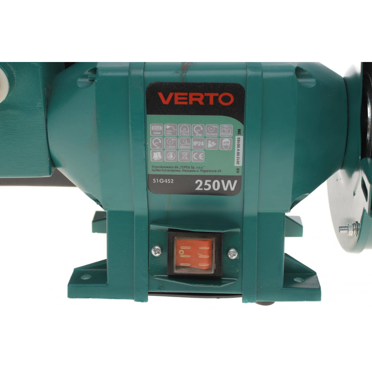 Верстат точильний Ø150-200 mm/220 V/250 W/2950 rpm (настільний)