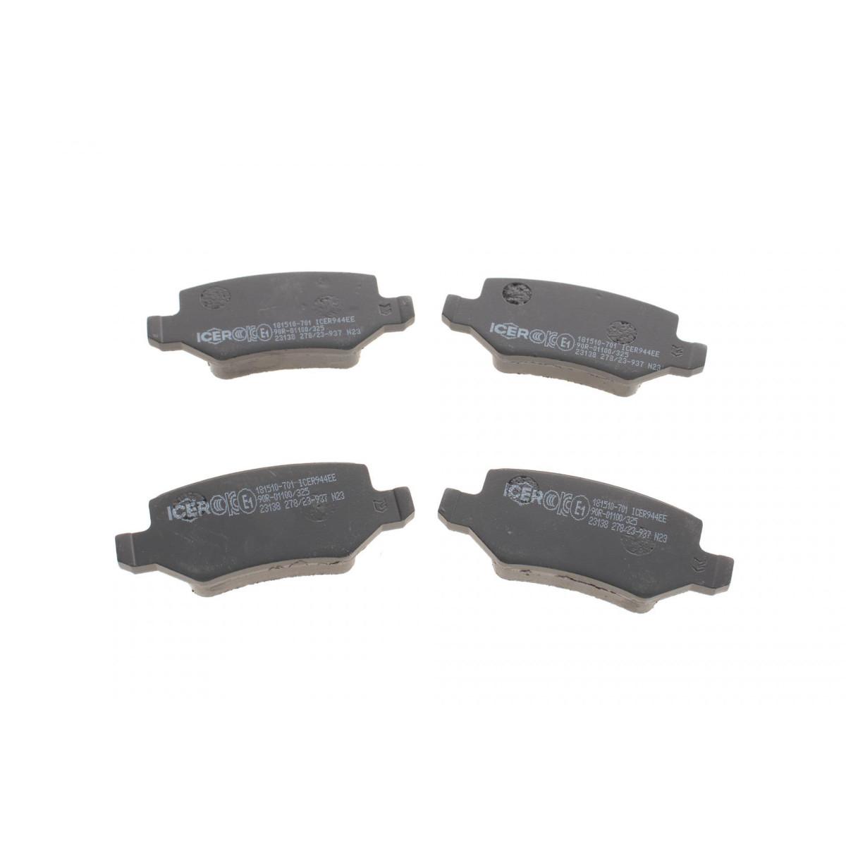 Колодки гальмівні (задні) MB A-class (W168/W169) 97-12/B-class (W245) 05-11/Vaneo (W414) 02-05