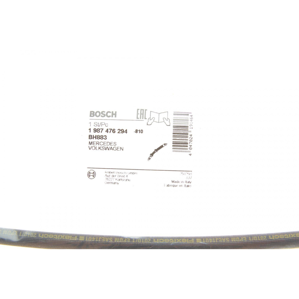 Шланг гальмівний (передній) MB Sprinter 00-06 (493mm)