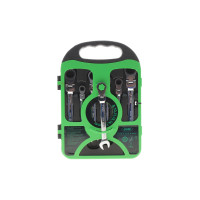 Набір ключів ріжково-накидних з тріскачкою 8-19 мм 7 од.