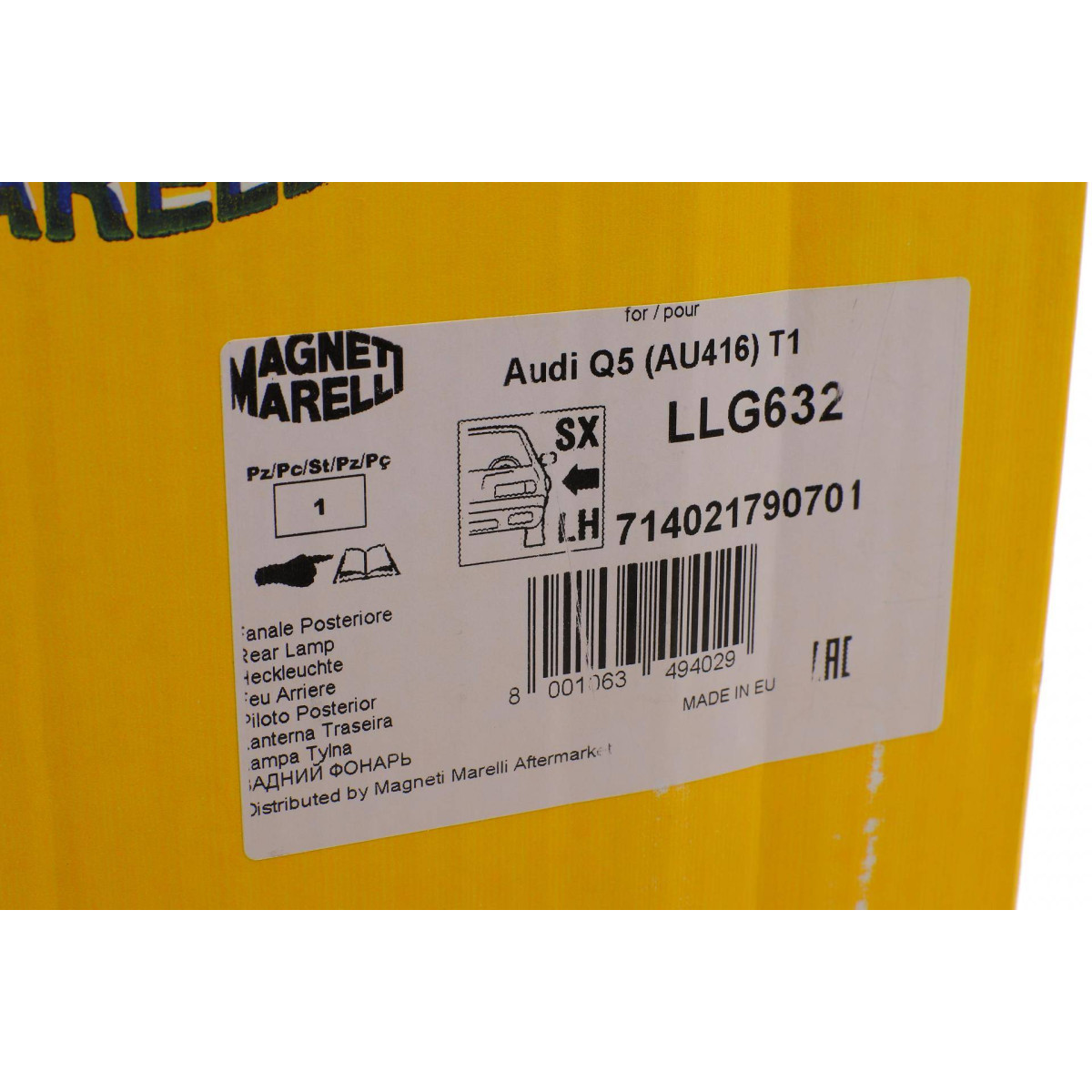 Ліхтар задній Audi Q5 2.0/3.0 TFSI/TDI 08-17 (L) (LLG632)