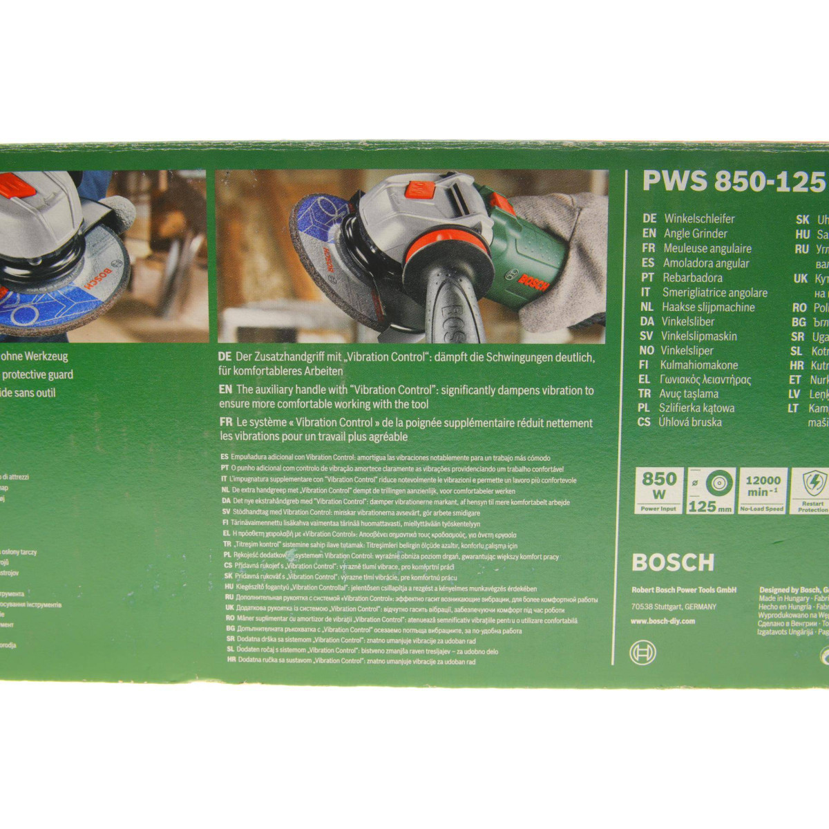 Шліфмашина кутова PWS 850-125 (850 Вт, 0-12000 об/хв, Ø125 мм) знято з постачання