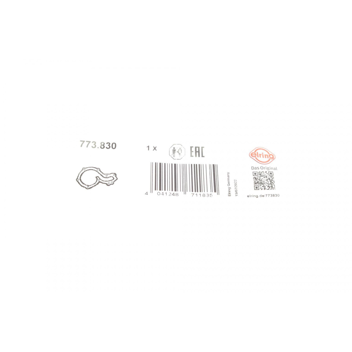 Прокладка помпы воды BMW 3 (F30/F80) 14-18 S55 B30
