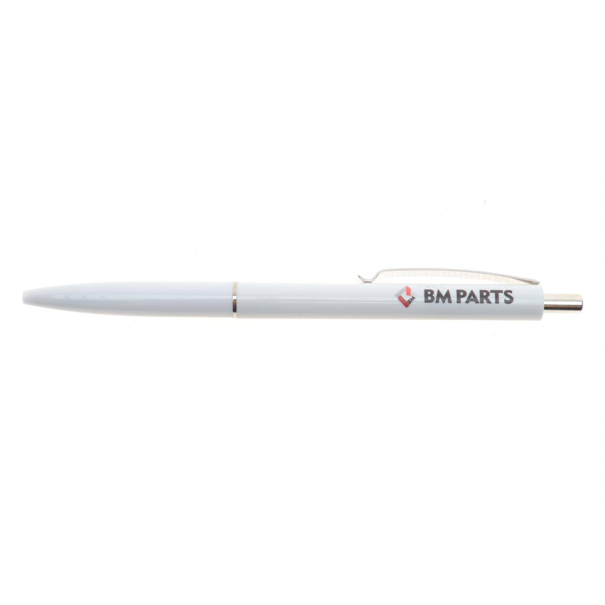 Ручка пластикова з логотипом BM Parts (біла) (к-кт 3 шт)