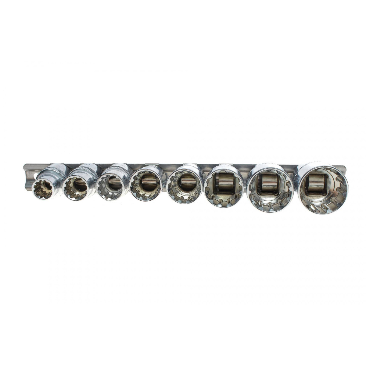 Набір головок SPLINE 1/2" 10-24 мм 8 од. на планці (мультипрофіль, хромовані)