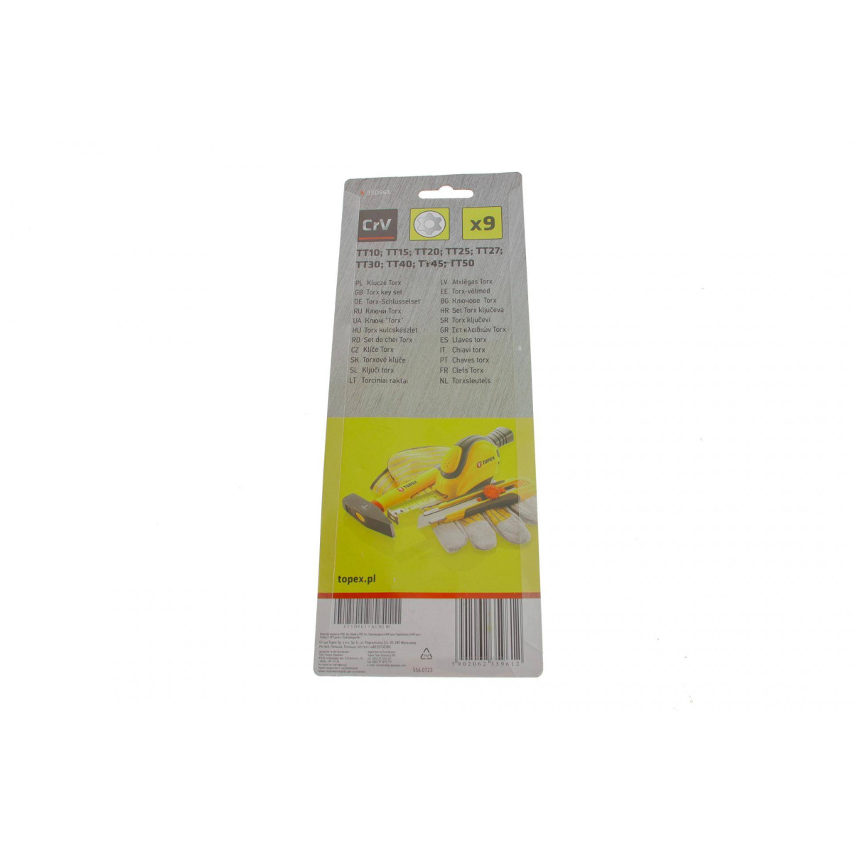 Набір ключів Г-под. Torx T10-T50