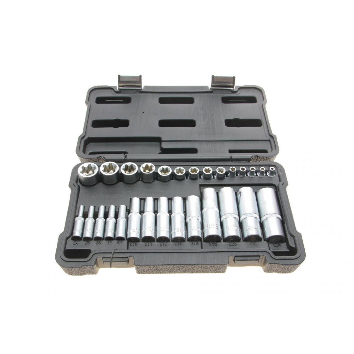 Набір головок E-профілем 1/4", 3/8", 1/2" E4-24 28 од.