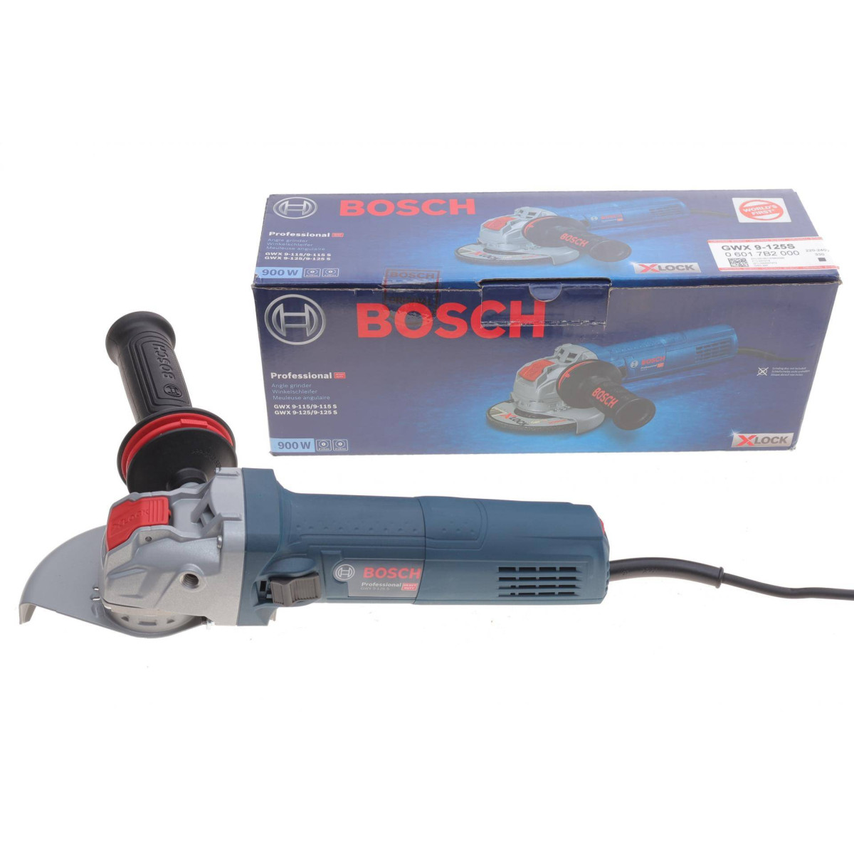 Шліфмашина кутова GWX 9-125 S 220V (900 Вт, 2800-11000 об/хв, Ø125 мм) X-LOCK