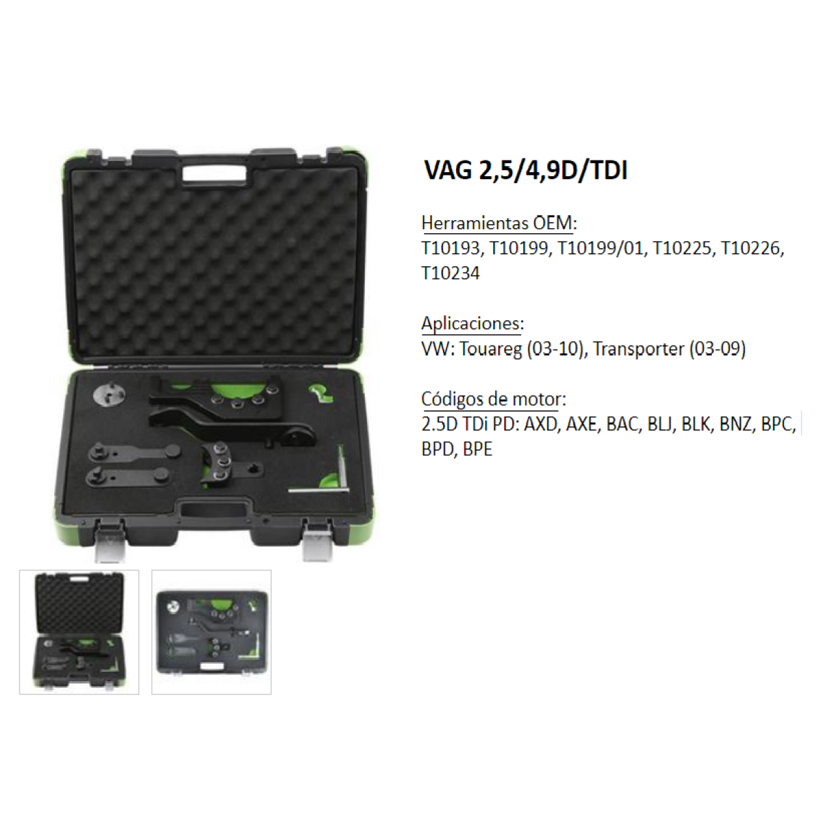 Інструмент регулювання зубчатого ременя VW T5 2.5TDI 03-09/4.9D (AXD/AXE/BAC/BLJ/BLK,BNZ/BPC/BPD/BPE)