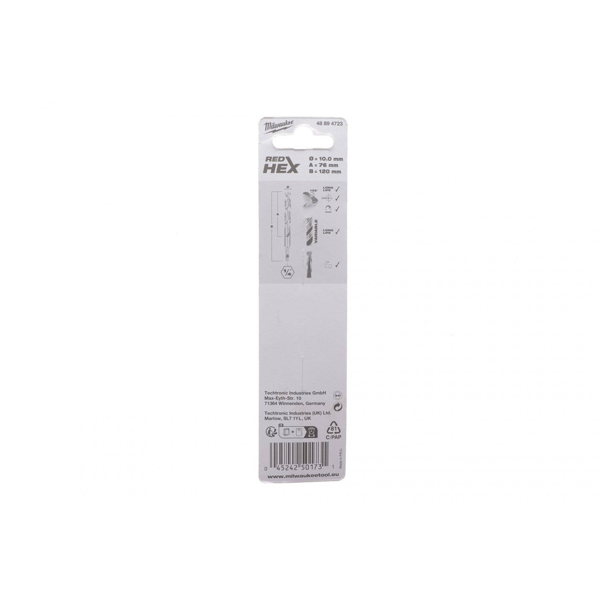 Свердло HSS-Tin Ø610 мм х 120мм Shockwave HSS-G TiN Red Hex