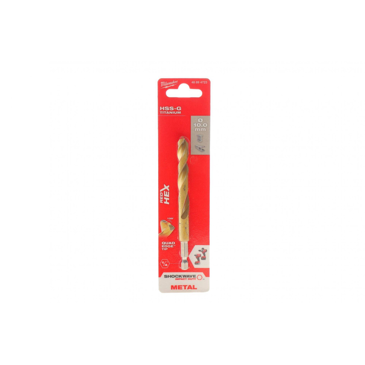 Свердло HSS-Tin Ø610 мм х 120мм Shockwave HSS-G TiN Red Hex