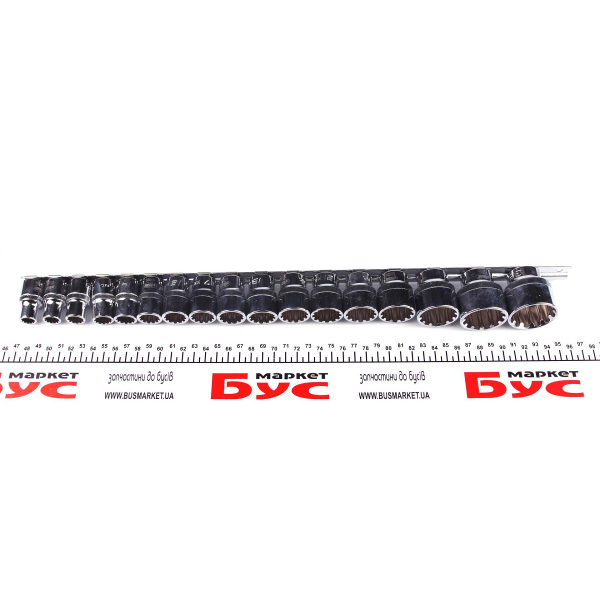 Набір головок SPLINE 1/2" 10-32 мм 17 од. (мультипрофіль, хромовані)