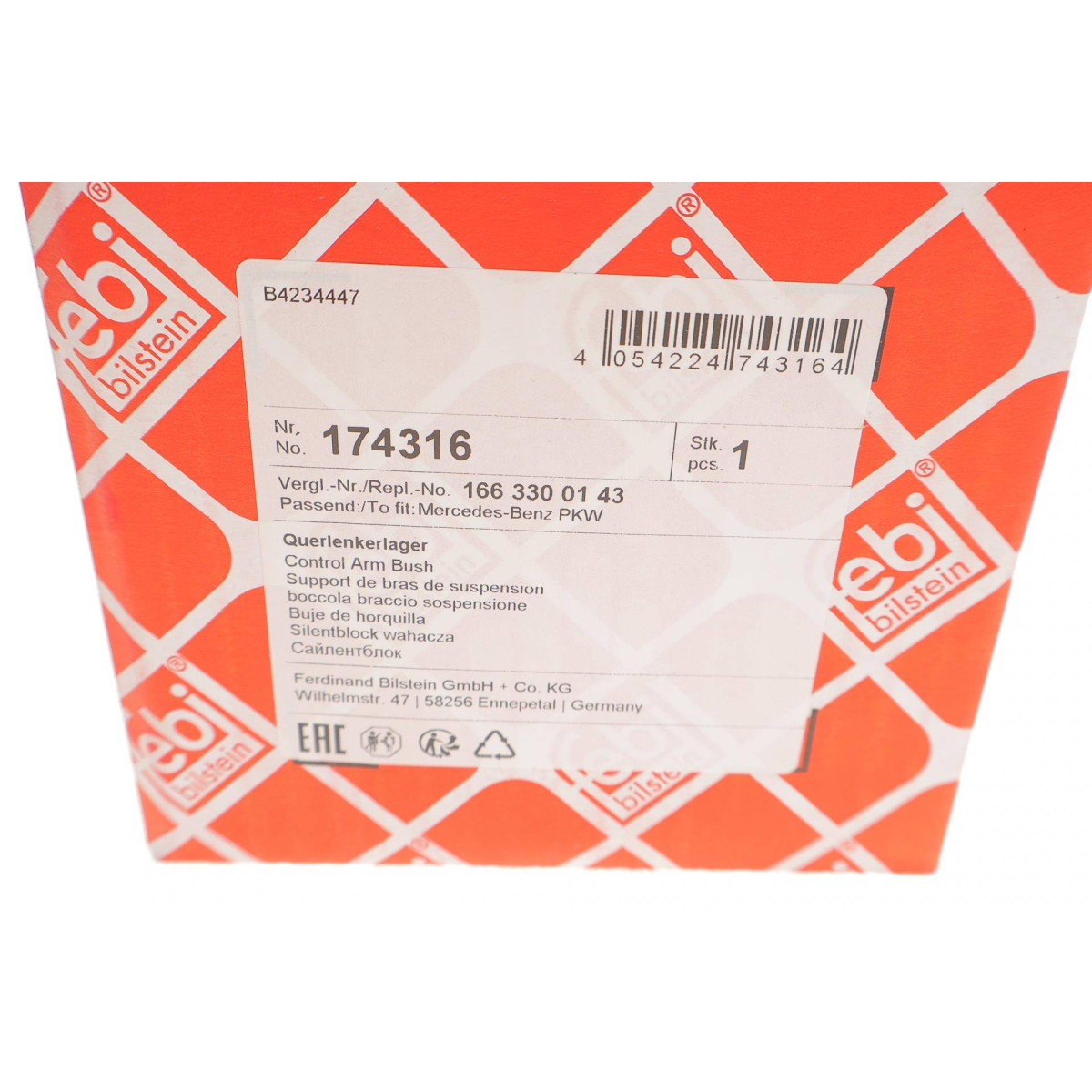 Сайлентблок важеля (переднього/задній) MB M-class (W166)/GL-class (X166) 11-19 (з кронштейном) (L)