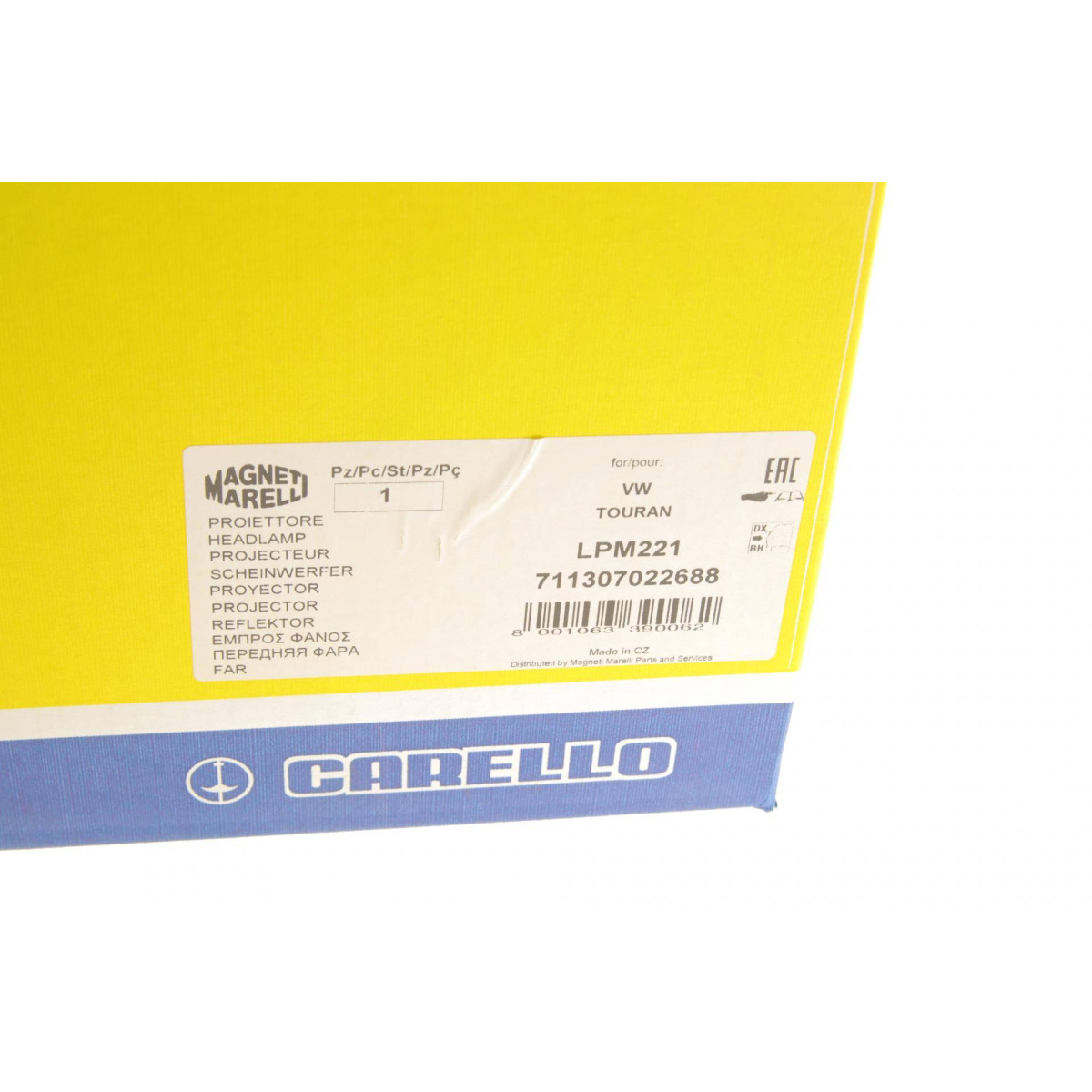 Фара (R) VW Touran 03-10 (H7/H7)