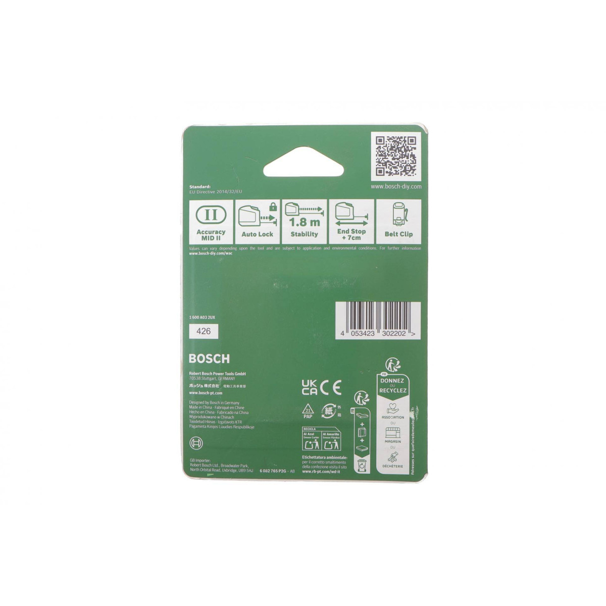 Рулетка Bosch 3 м х 19 мм