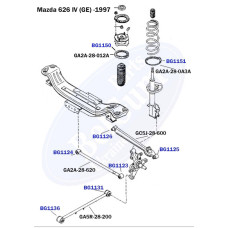 Сайлентблок важеля (заднього/ззовні) Mazda 626 92-97 (31.5x14x41/31) (знято з виробництва)