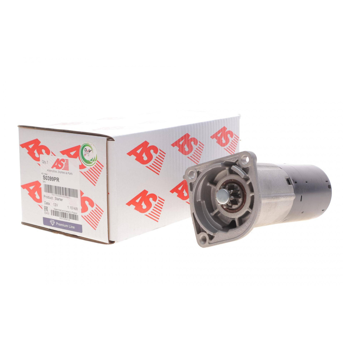 Стартер VW Polo 1.4-1.6 98-12 (12V/1.1kw) (z=9)