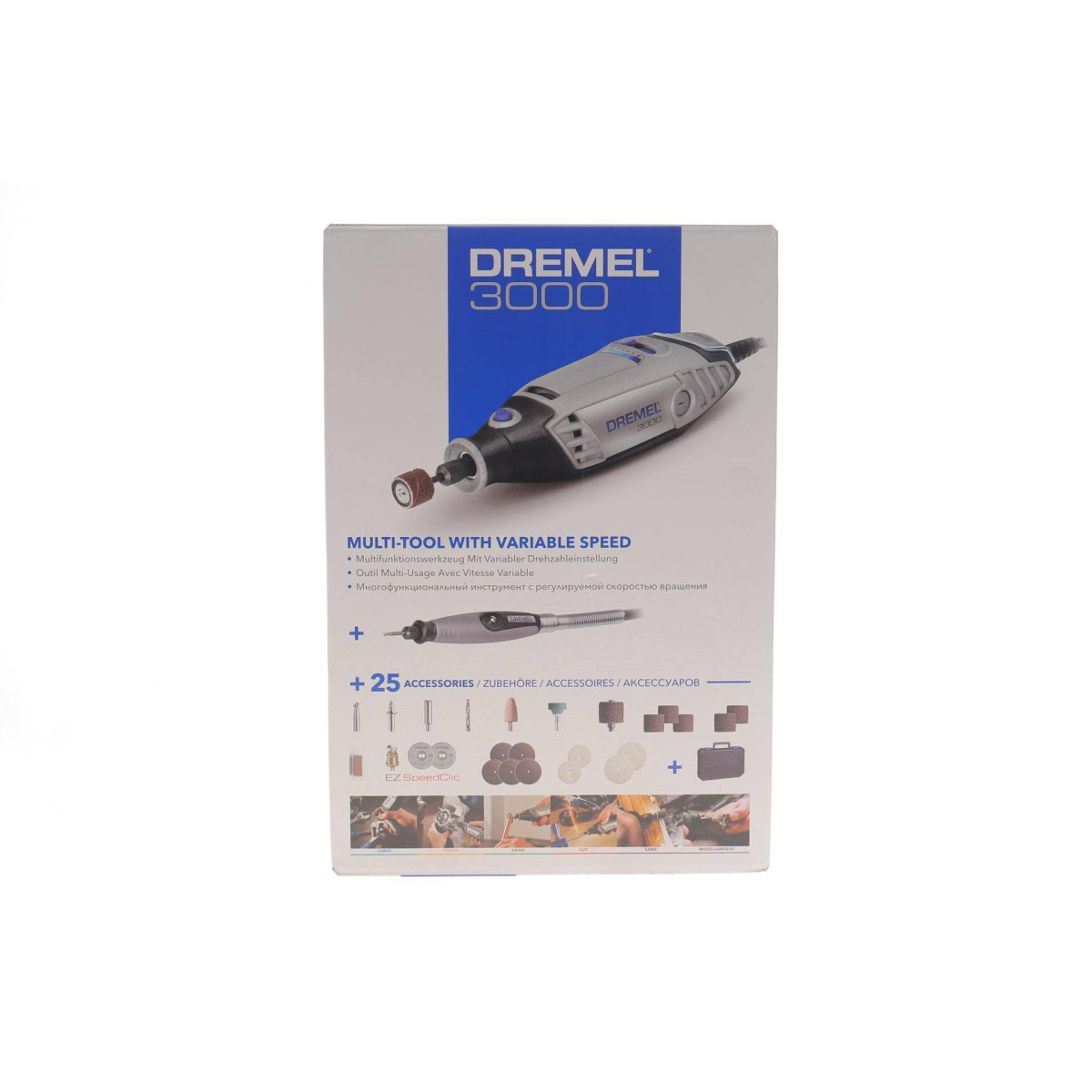 Гравер Dremel 3000 (130 Вт, 10000-30000 об/хв, 25 насадок в комплекті)