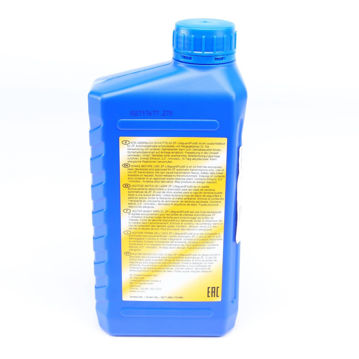 Олива АКПП ATF (1L) ZF Lifeguard Fluid 5 ступка (Світло-коричневий)