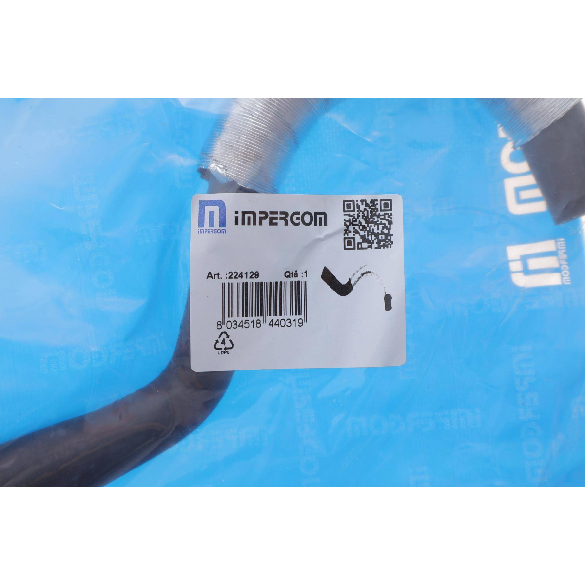 Патрубок радіатора пічки Ford Connect 1.8TDCi 02-13 (з захистом)