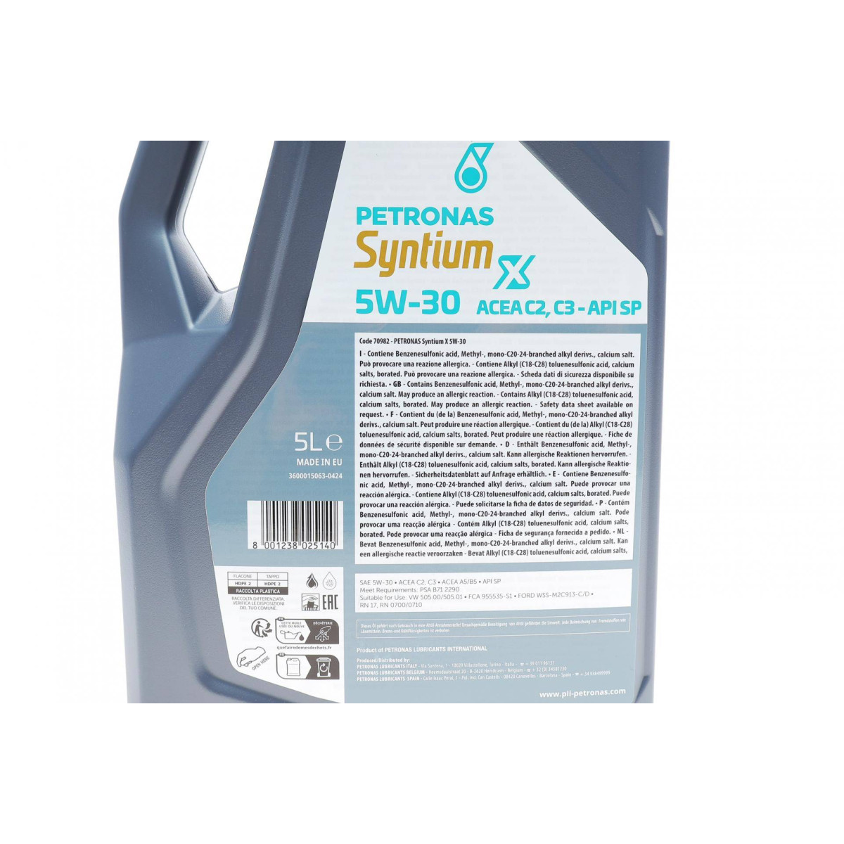 Олива 5W30 SYNTIUM X ACEA C2/C3 API SP (5L) (RN0700//RN0710/PSA B71 2290/RN17/M2C913-D/VW 505.00/505.01)