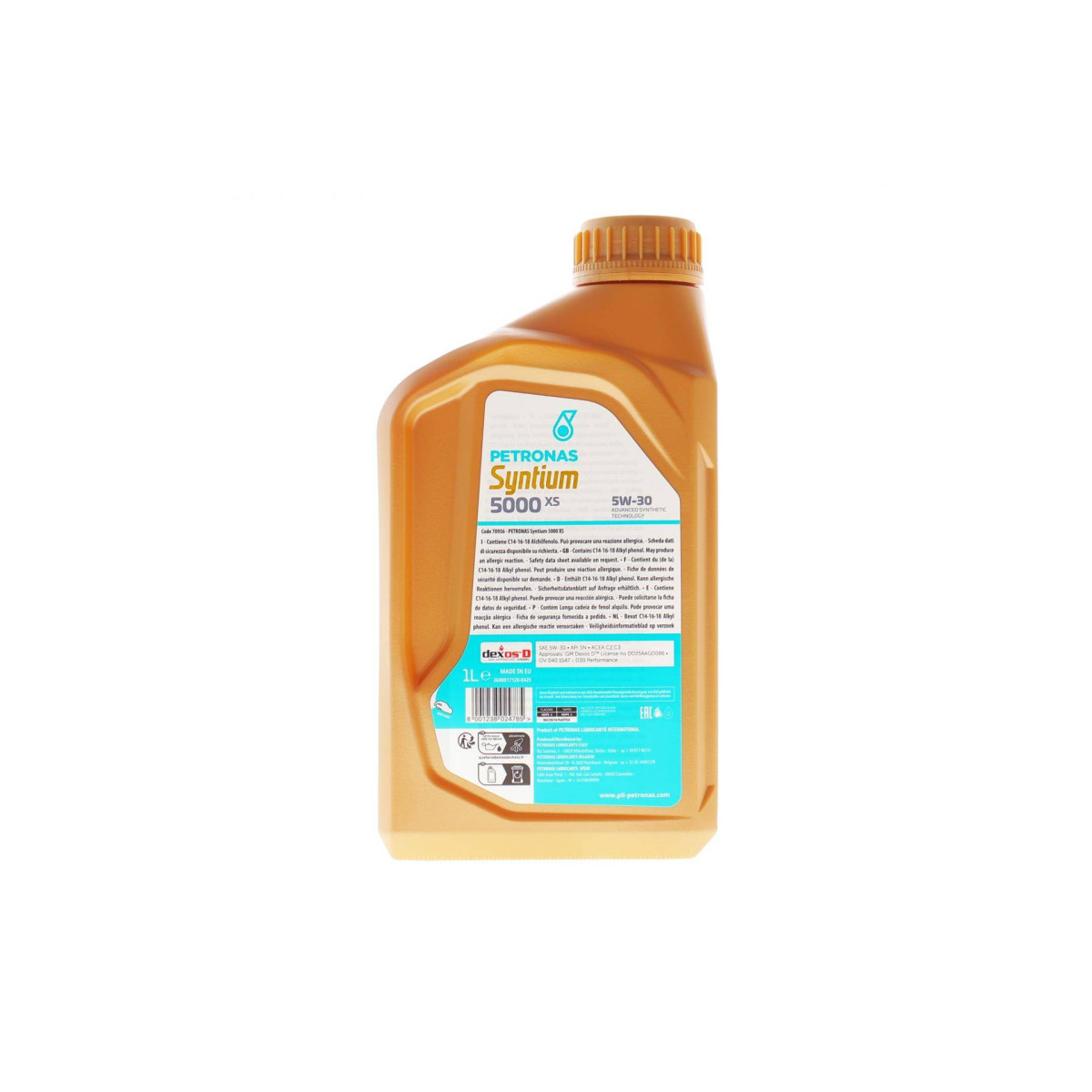 Олива 5W30 SYNTIUM 5000 XS (1L) GM Dexos 2 (API SN/ACEA C2/C3) заміна для 70660E18EU