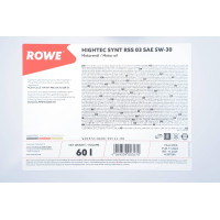 Олива 5W30 HIGHTEC SYNT RSS 03 (60L) (MB 229.31/229.51) (ACEA C2/C3/API SP/FPW9.55535/03)