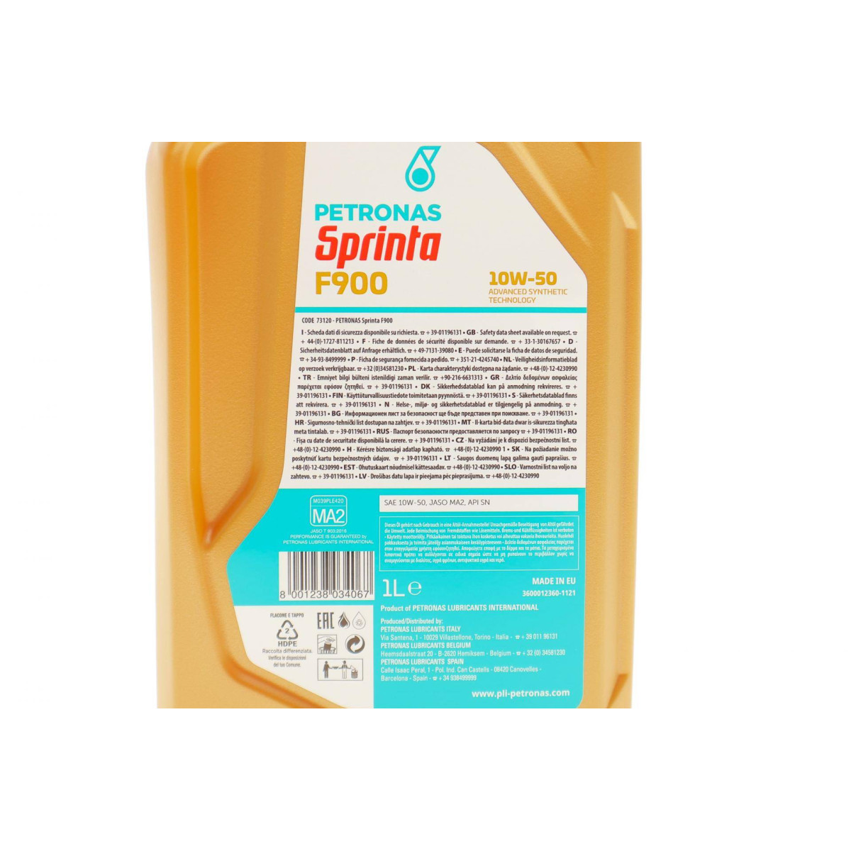 Олива 10W50 SPRINTA F900 4T (1L) (API SN/JASO MA2)(з-на 73120EB5EU)