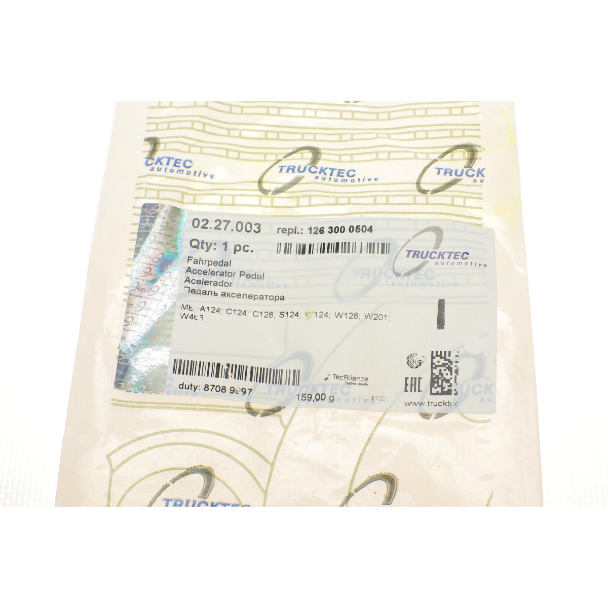 Педаль газу MB E-class (W124)/S-class (W126) 81-95