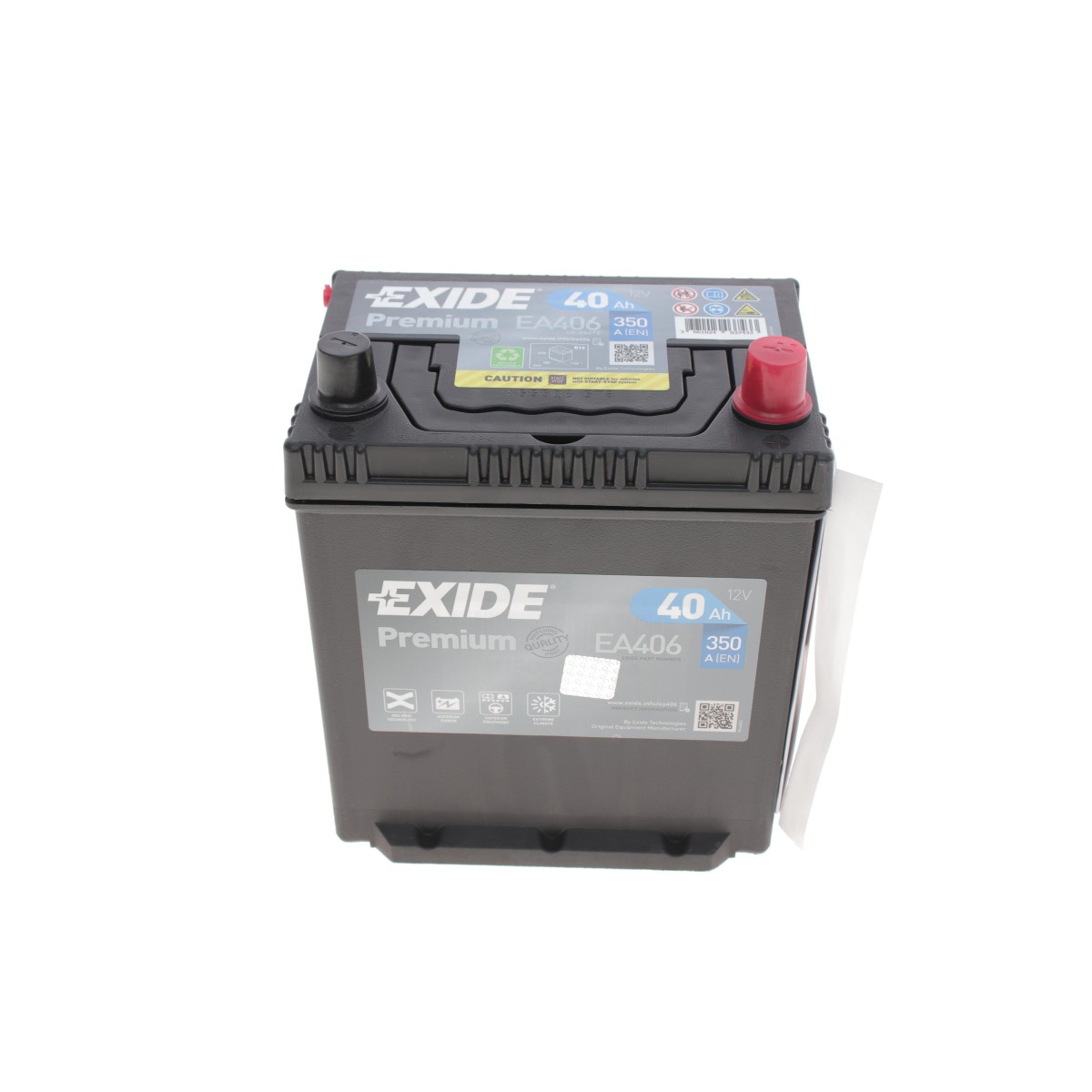 Акумуляторна батарея 40Ah/350A (187x127x220/+R/B01) Premium Азія