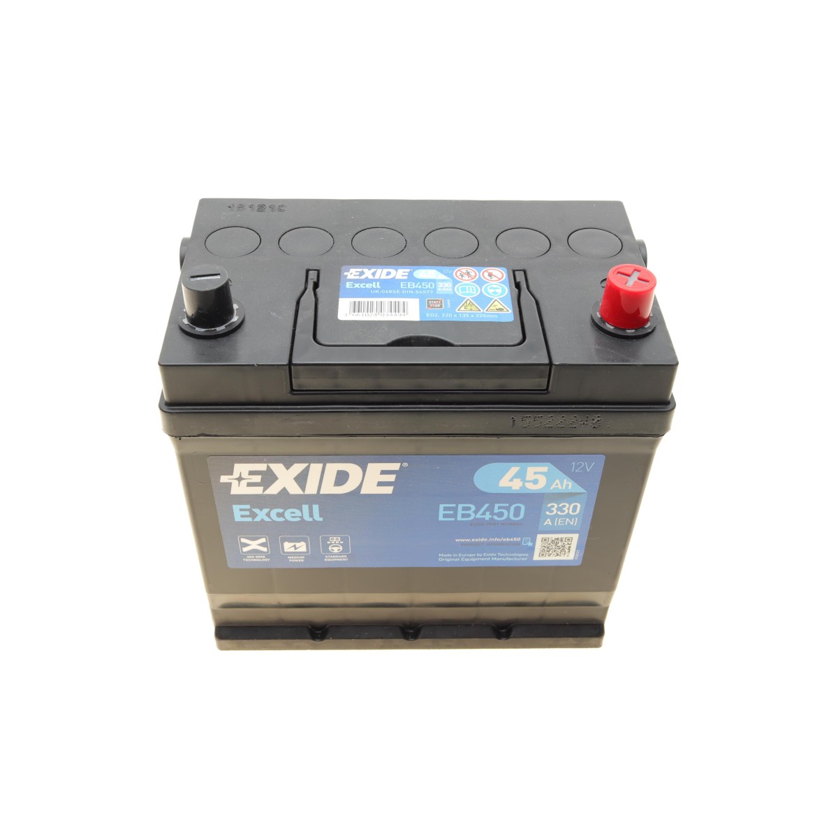 Акумуляторная батарея 45Ah/330A (220x135x225/+R/B1) Excell Азія