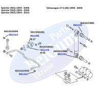 Втулка стабілізатора (заднього) MB Sprinter 208-316 96- (d=27mm) (знято з виробництва)