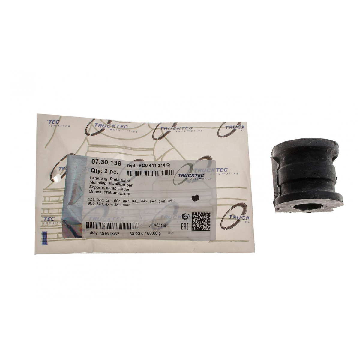 Втулка стабілізатора (переднього) VW Polo/Skoda Roomster/Fabia 99- (d=17mm)