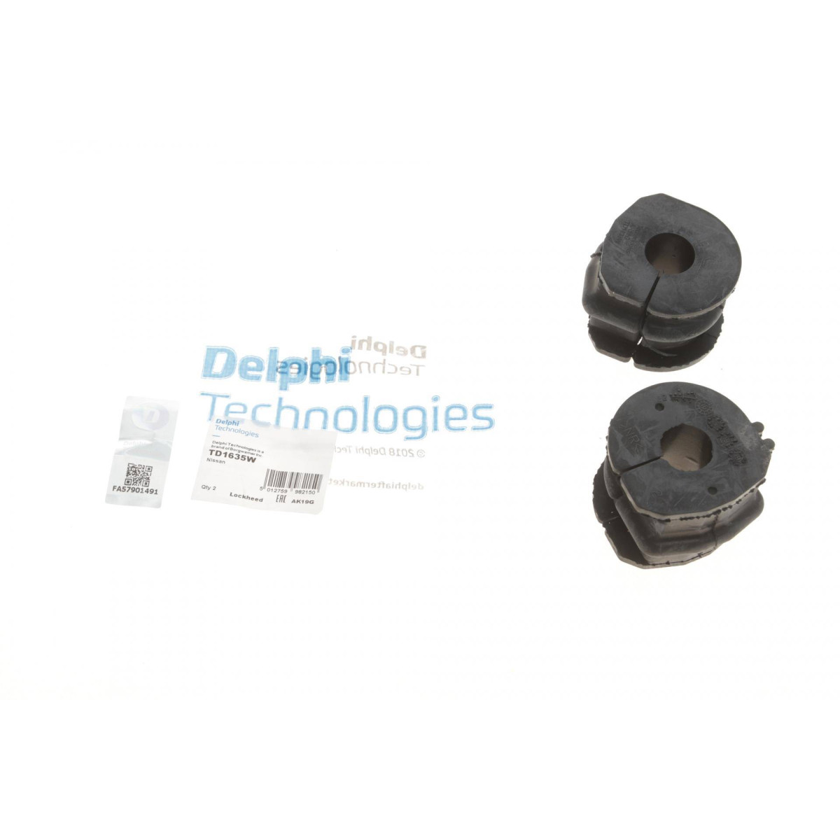 Втулка стабілізатора (заднього) (к-кт) Nissan Qashqai 07- (d=18mm)