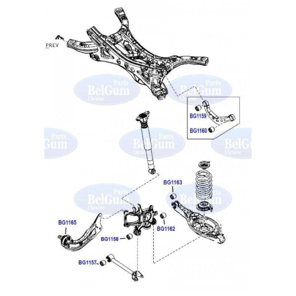 Сайлентблок тяги (задньої) Mazda 3/6/CX-5 12-