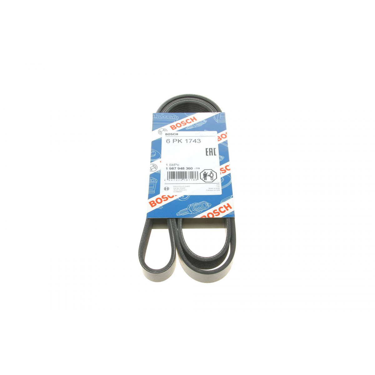 Ремінь генератора Peugeot 206/306/4007/406/4007/Citroen C5 1.9TD/2.0/2.2HDI 96- (6PK1743)