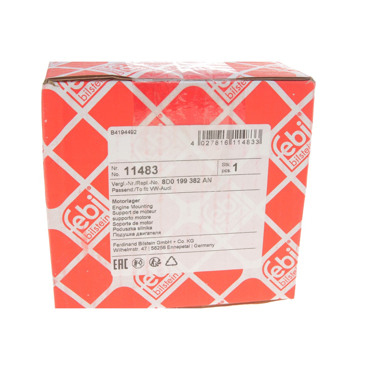Подушка двигуна (R) VW Passat 1.8T 00-05