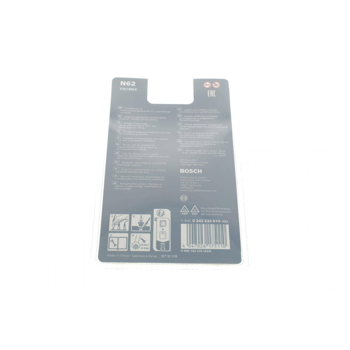 (к-кт 4 шт) Свічка запалювання Peugeot Expert/Partner 1.6/2.0i 00-