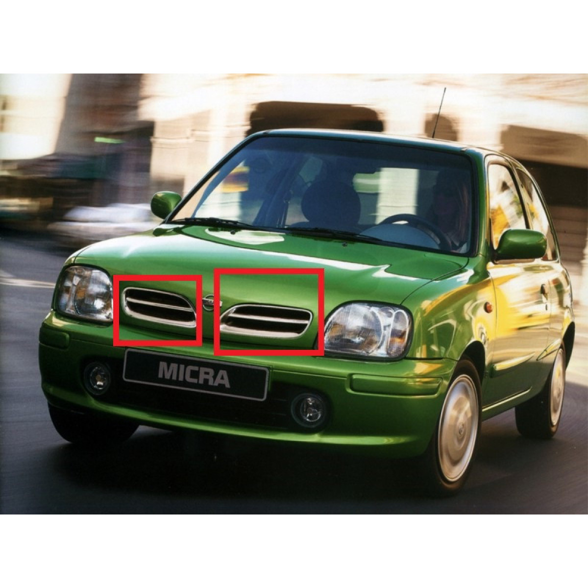 Решітка радіатора права-ліва (комплект) Ніссан Мікра 2 - Nissan Micra 2 - 1998-2000
