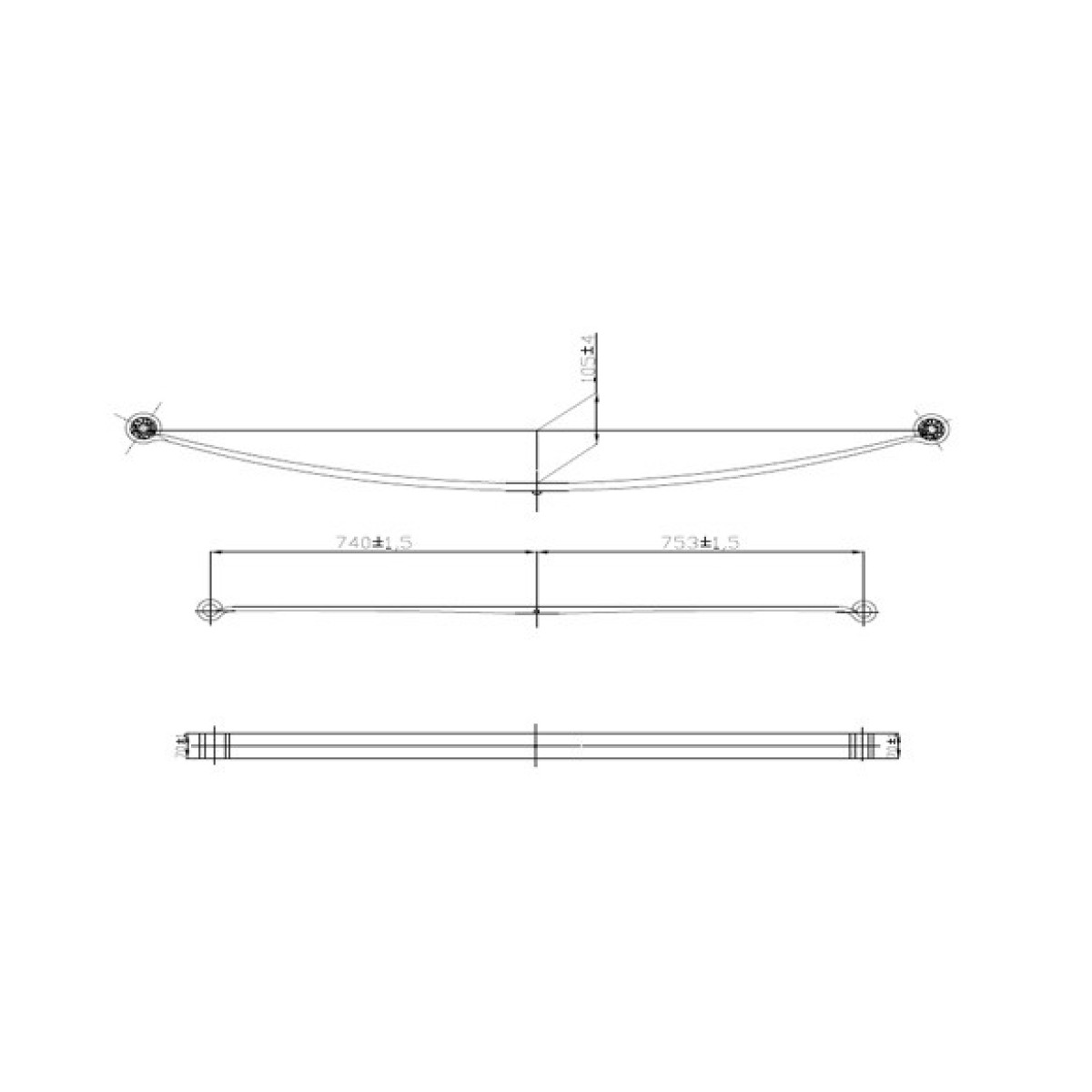 Ресора задня коренева MB Sprinter 3-t/3.5-t (906) 06- (1/26mm) (70/740/753)