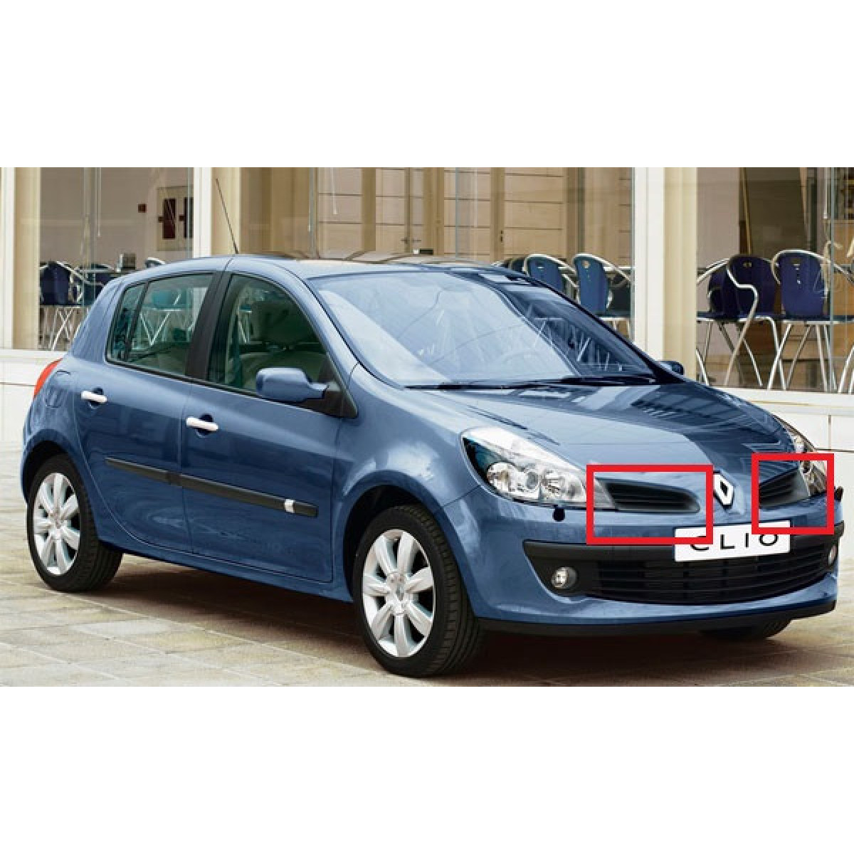 Решітка радіатора ліва - права Рено Кліо 3 - Renault Clio 3 - 2005-2009