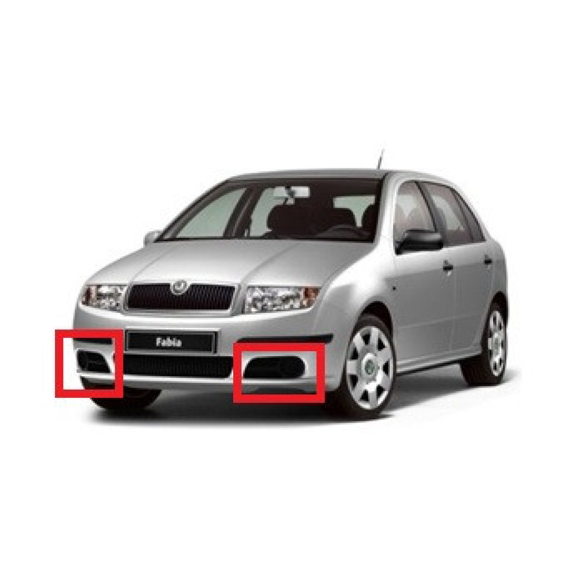 Решітка бампера Шкода Фабія - Skoda Fabia 1999-2004 (комплект)