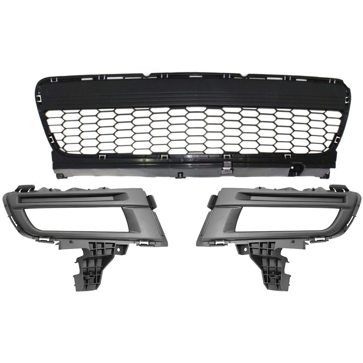 Комплект решіток бампера Mazda 3 BK 2003-2009 Sport з отворами під ПТФ Polcar