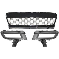 Комплект решіток бампера Mazda 3 BK 2003-2009 Sport з отворами під ПТФ Polcar