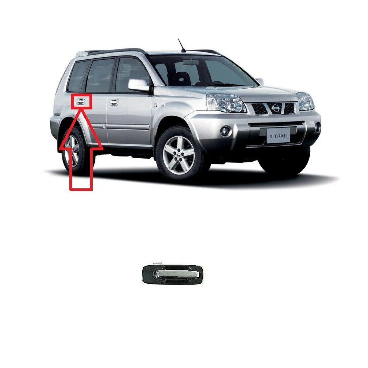 Ручка дверей зовнішня задня / передня права Ніссан Х-Трейл - Nissan X-Trail 2001-2007