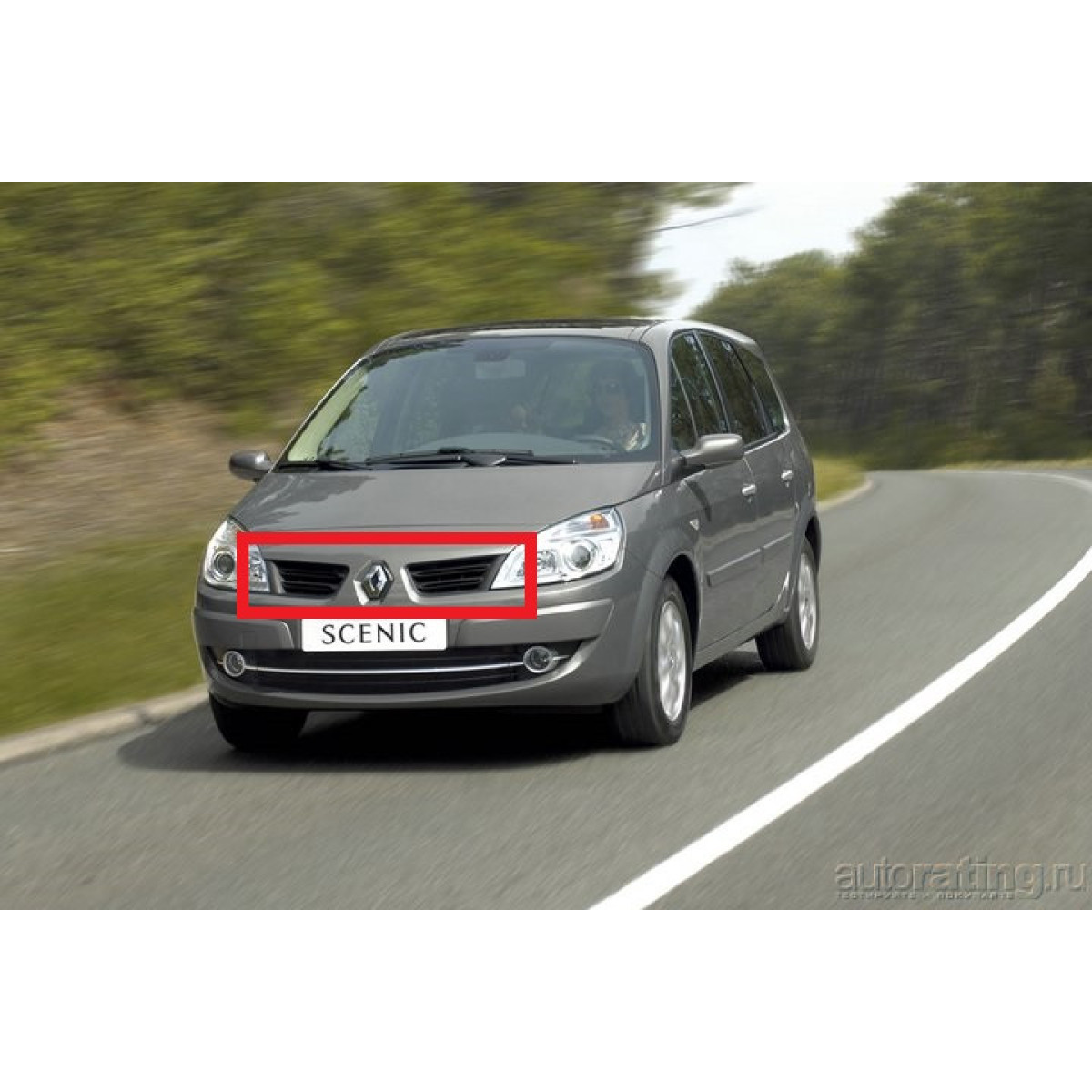 Решітка радиатора (комплект) Рено Сценік 2 - Renault Scenic 2 - 2006-2009